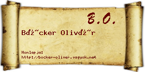 Böcker Olivér névjegykártya